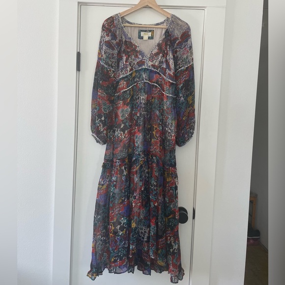 Anthropologie Maeve Annabella Maxi Dress, Size 0 (Relaxed fit & fits like a 2-4) - Picture 4 of 10
